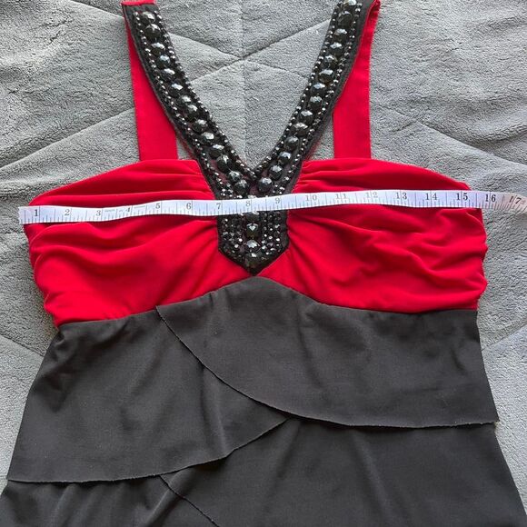 vintage y2k Studio Y red and black beaded tank top size medium - Picture 7 of 8